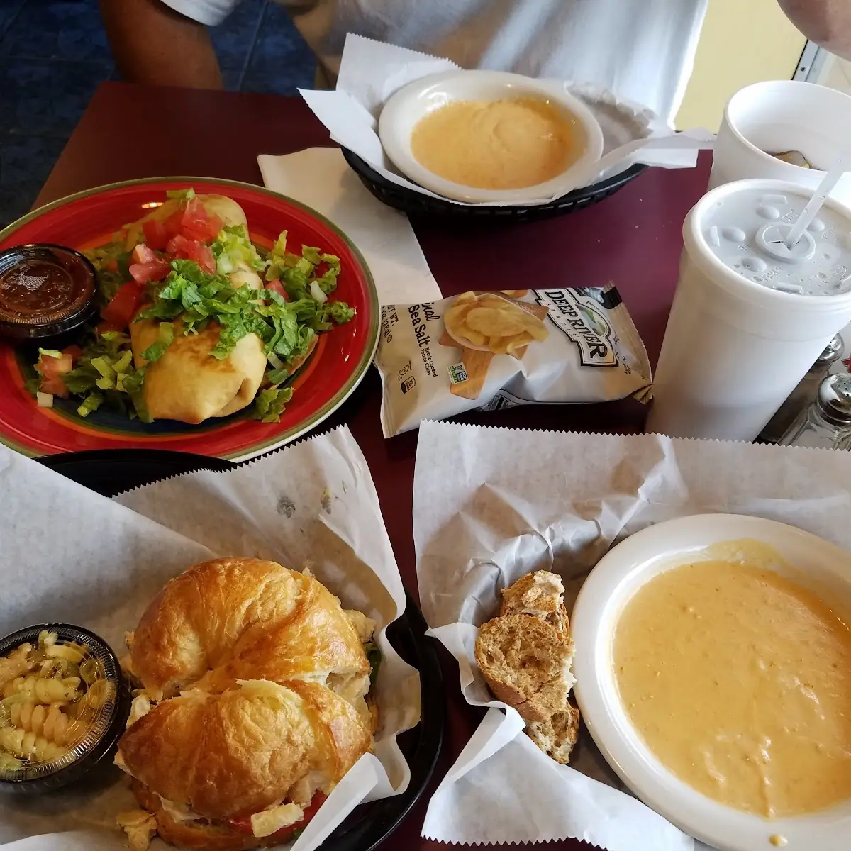 Chicken Salad and Lobster Bisque