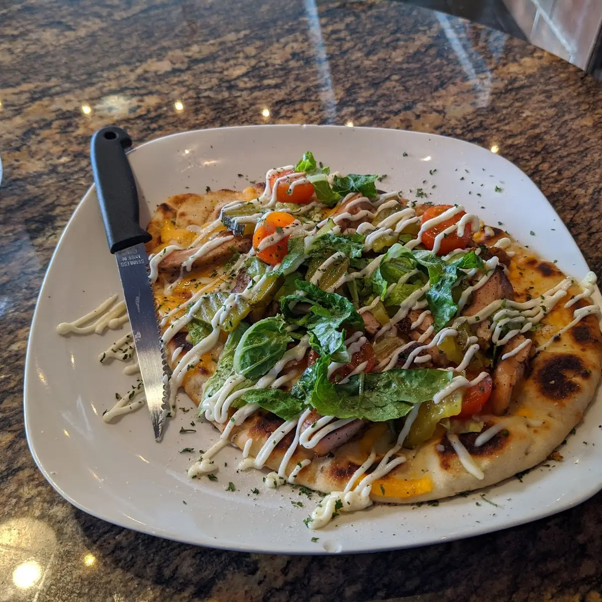 Grilled Chicken Flatbread