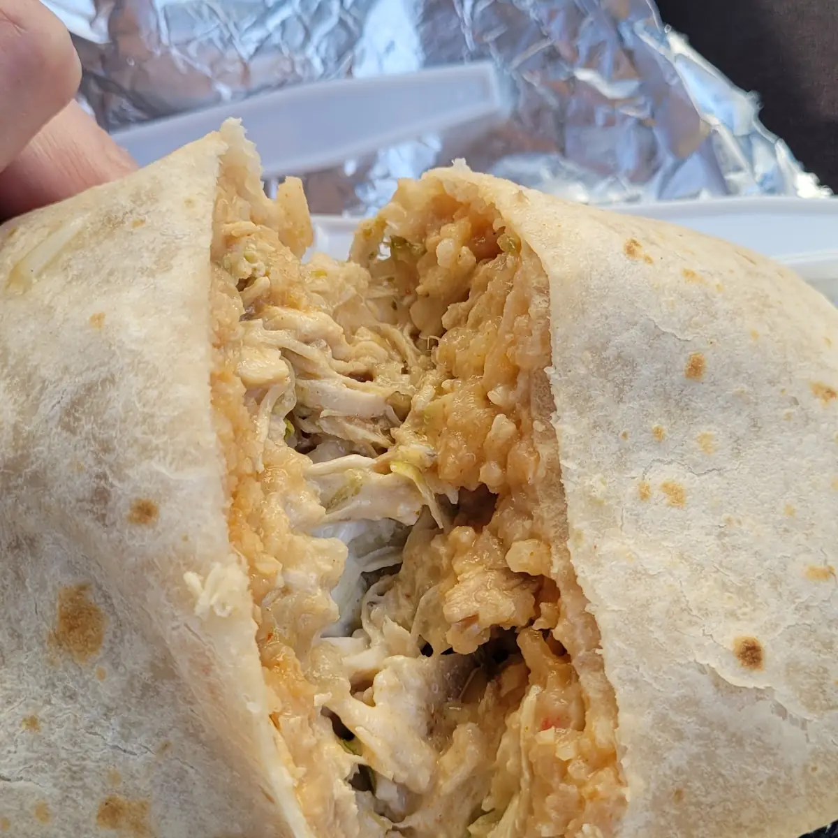 Machaca Chicken Burrito