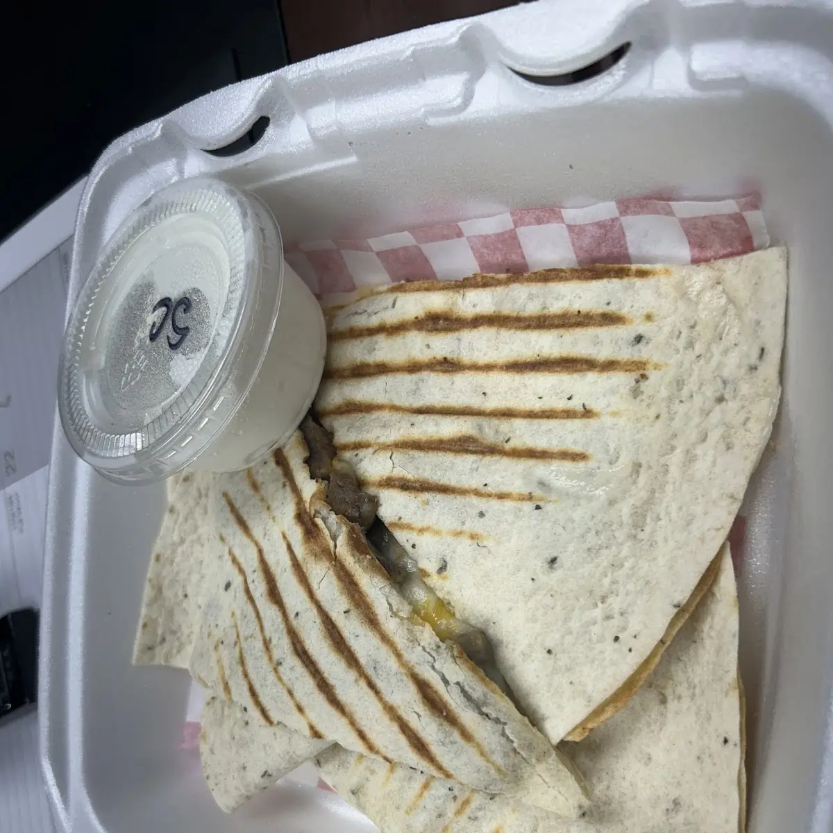 Big Cheesy Chicken Quesadilla