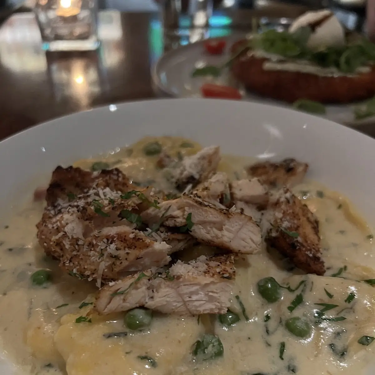 Alfredo Tortellini with Grilled Chicken