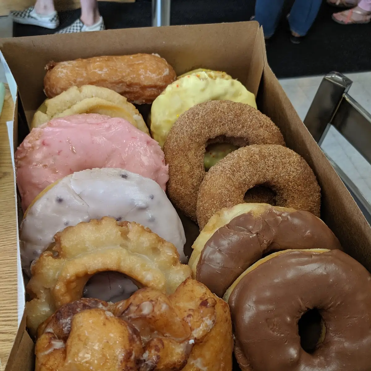 Egg & Cheese on a Plain Yeast Donut