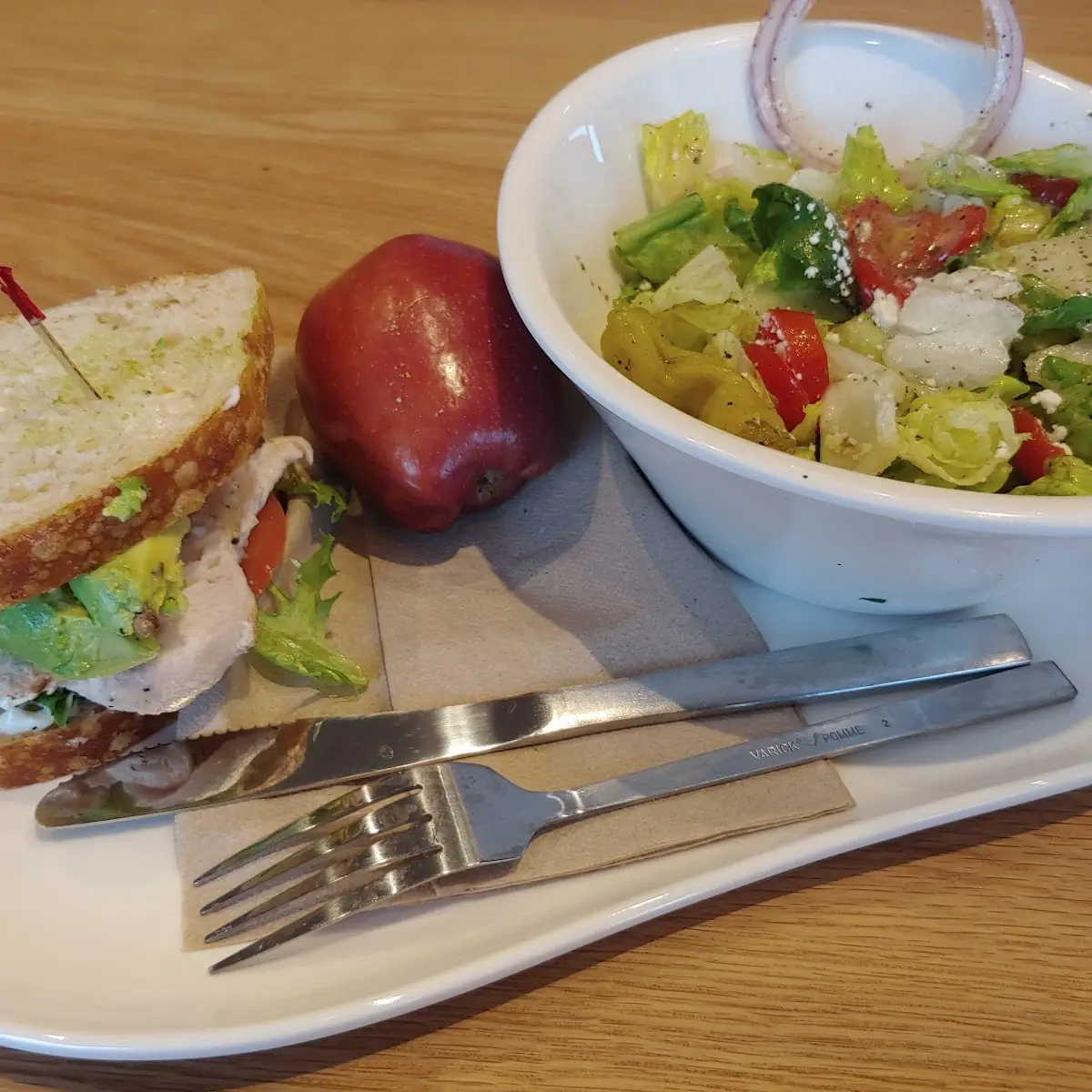 Roasted Turkey & Avocado blt with Side Ceaser