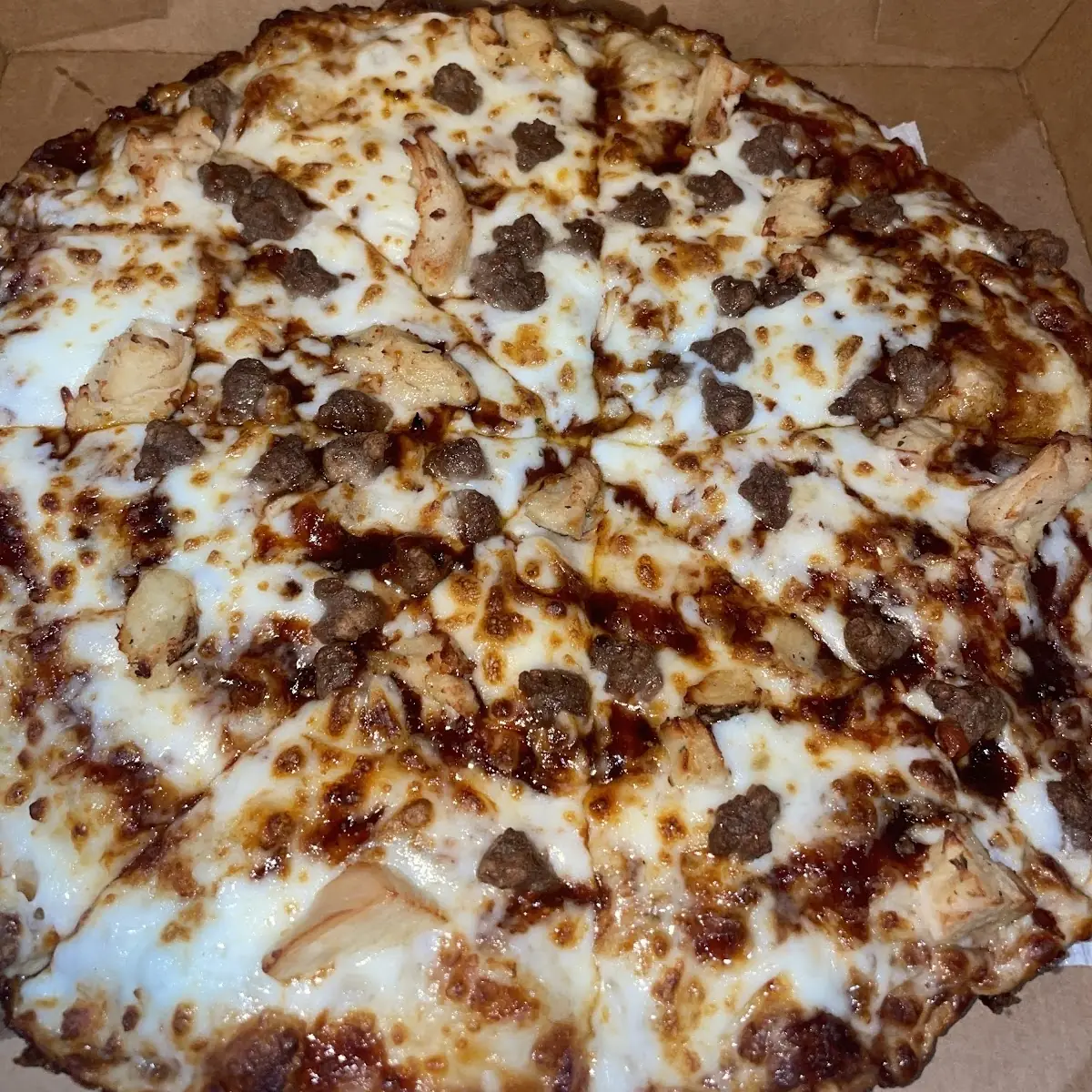 Chicken BBQ Beef Pan Pizza