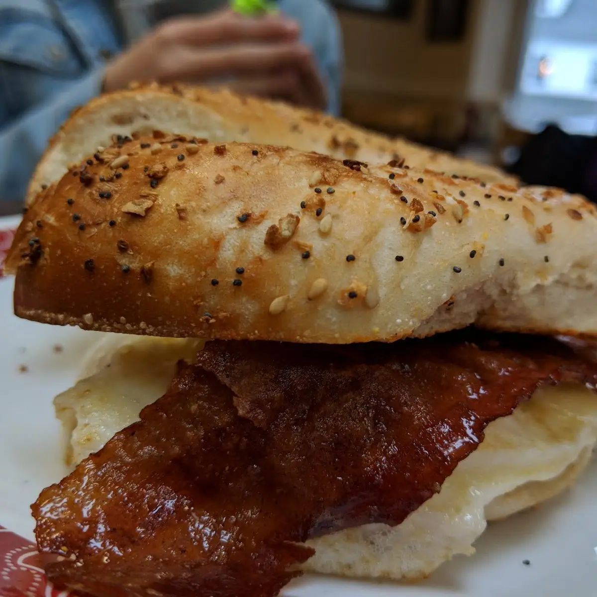 Cinnamon and Walnut Cream Cheese Bagel