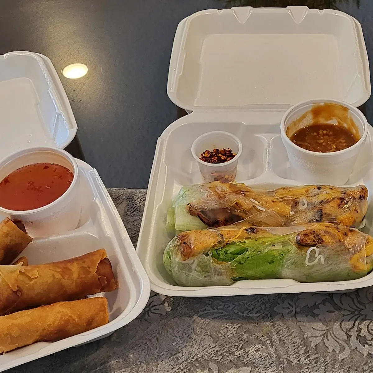 Grilled Chicken Spring Rolls