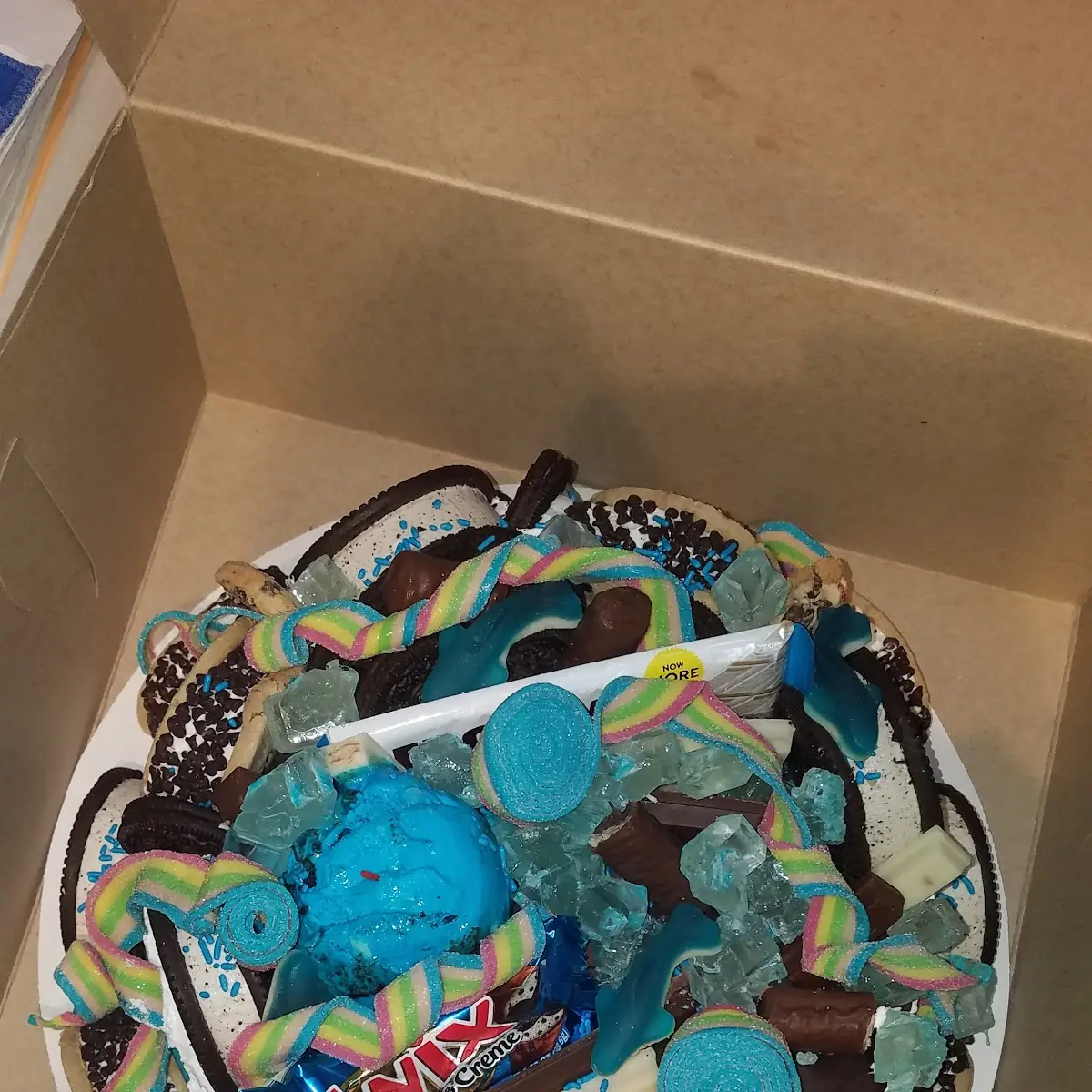 Blue Cookie Monster Custom Cake