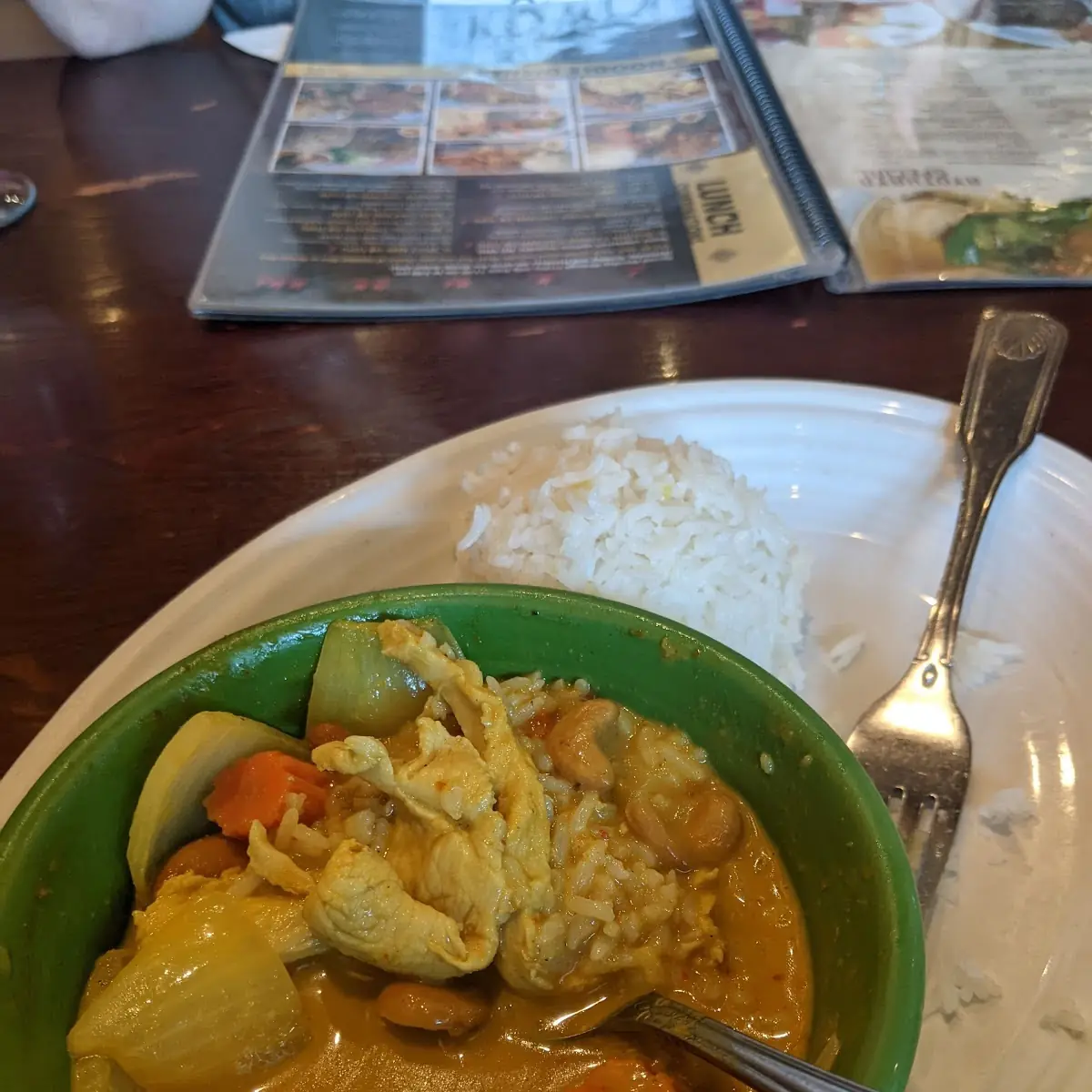 Yellow Curry with White Rice