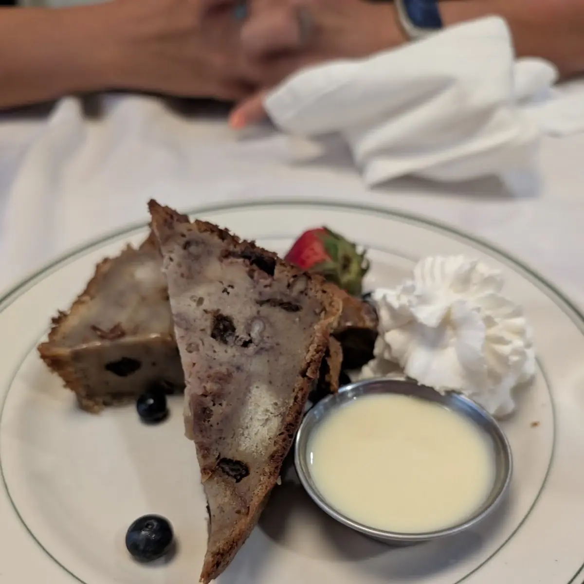 Bread Pudding Crème Anglaise