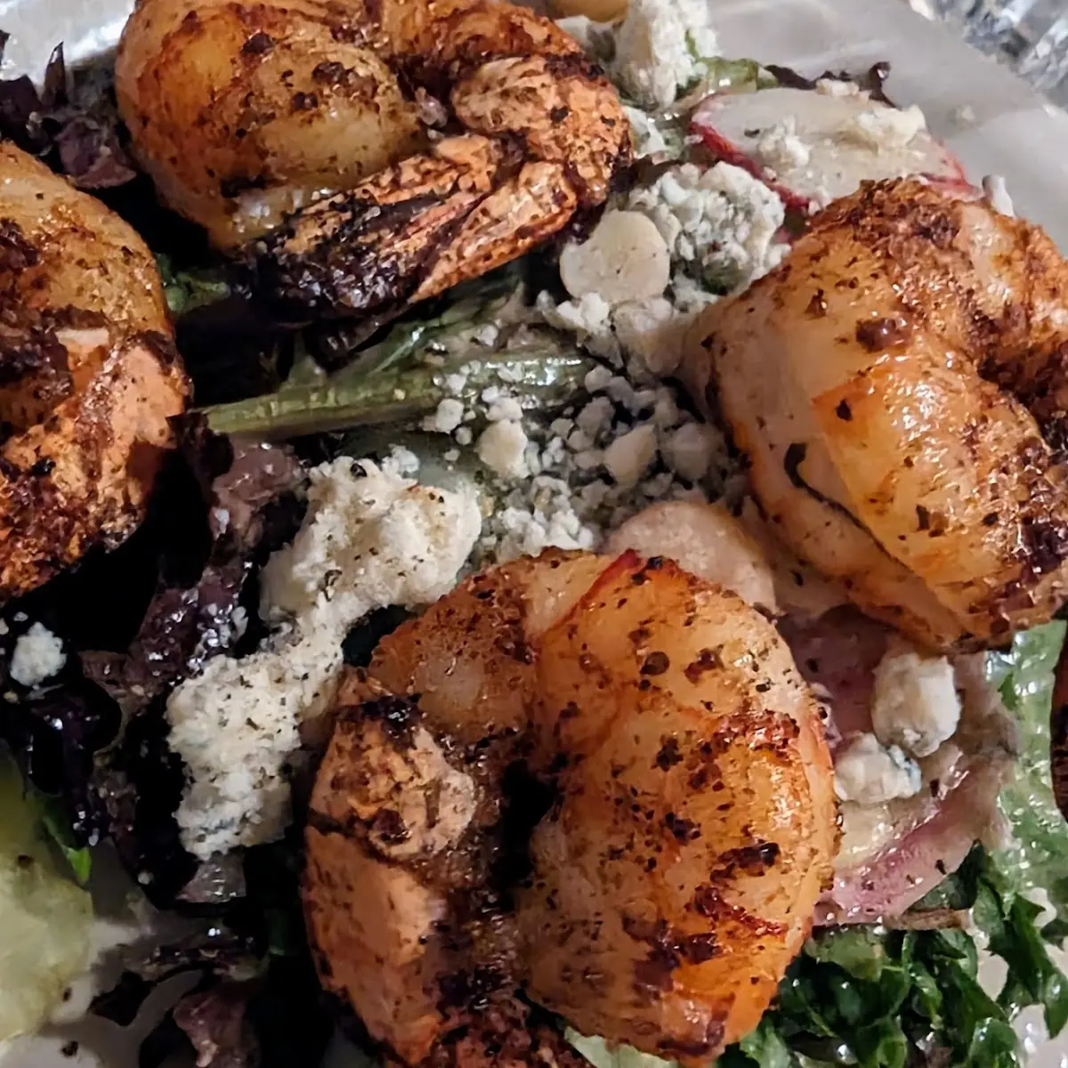 Candy Cane Side Salad Plus Shrimp