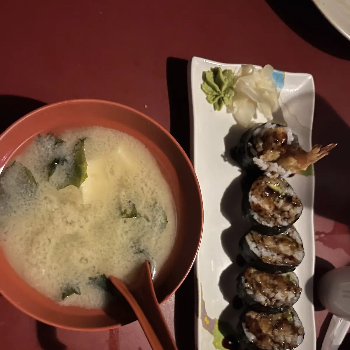 Miso Soup and Shrimp Tempura