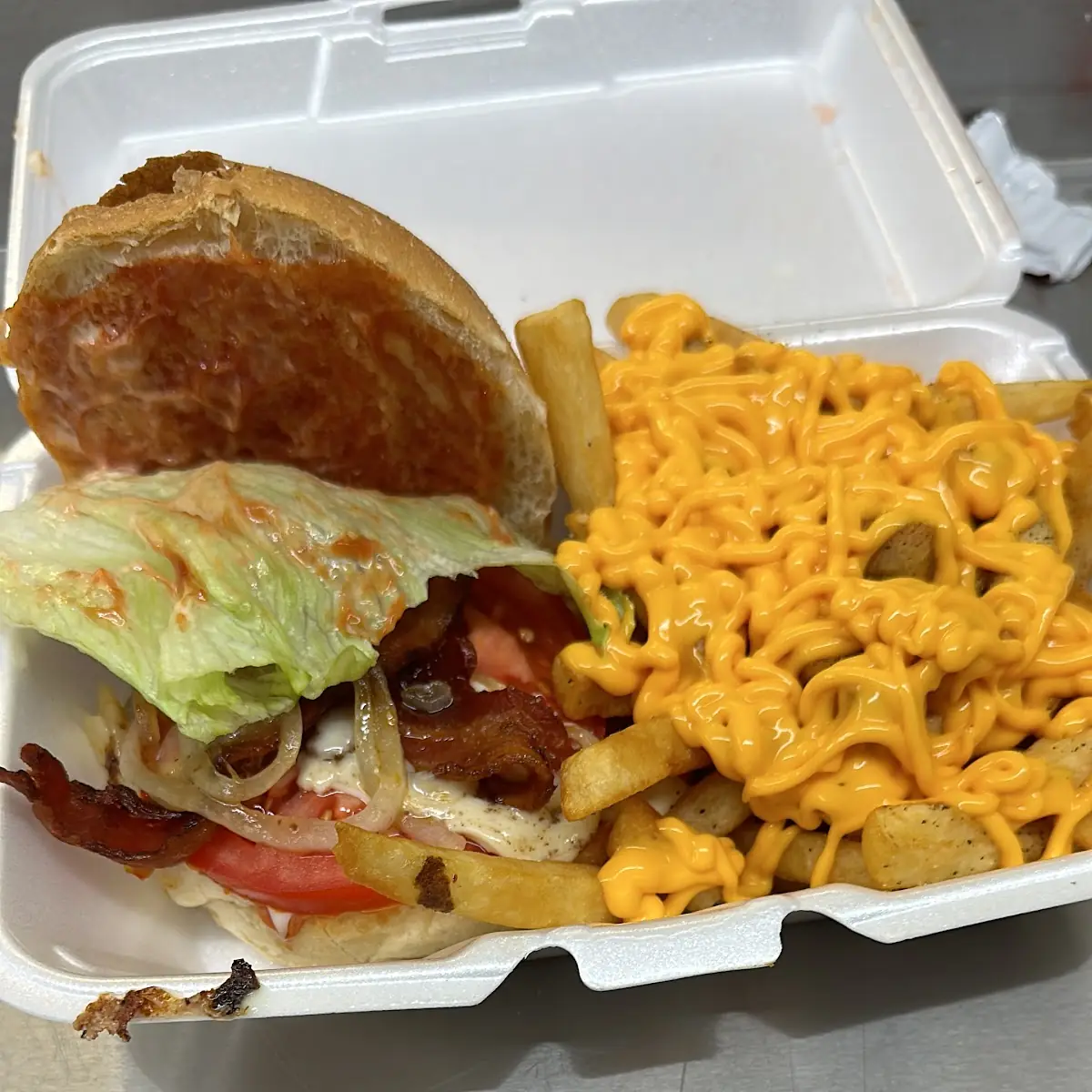 Cheese Burger Frind Frei with Chsee
