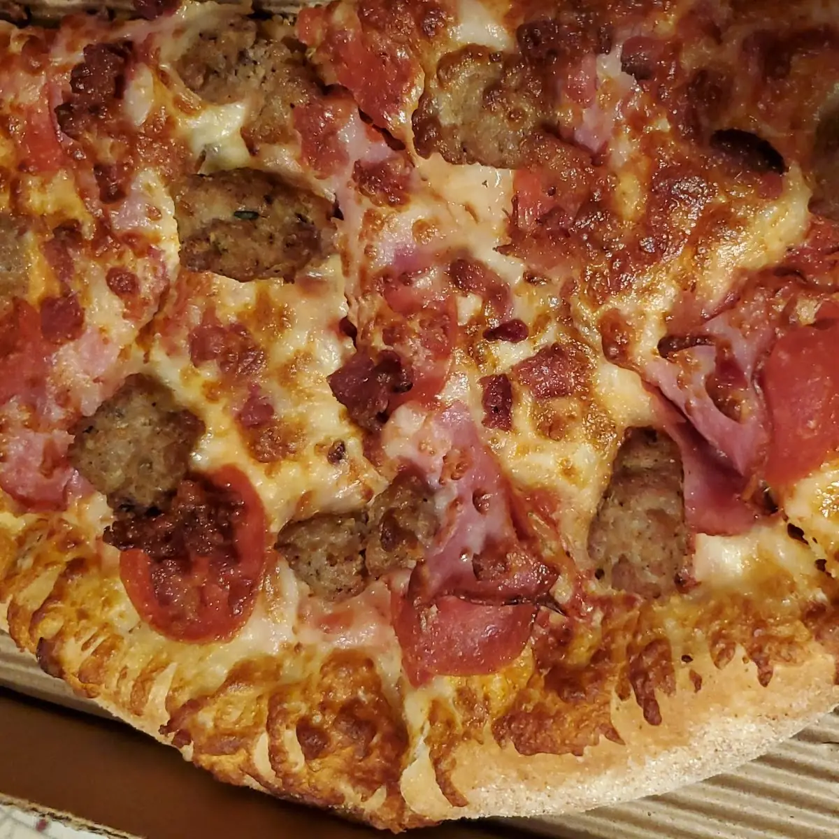 Three Meat Pizza