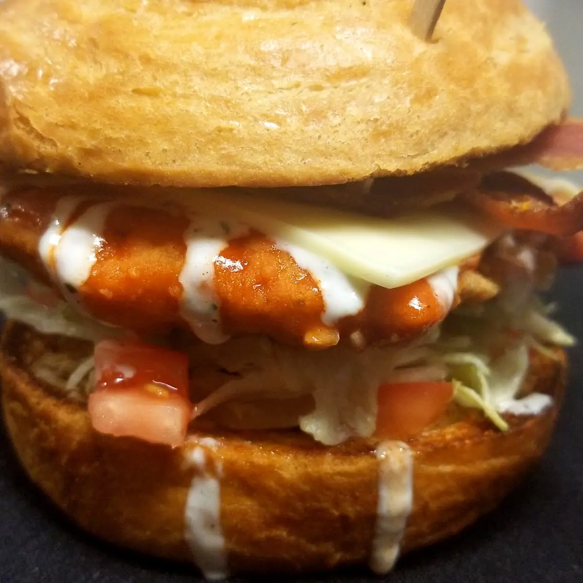 Buffalo Chicken Bacon Burger