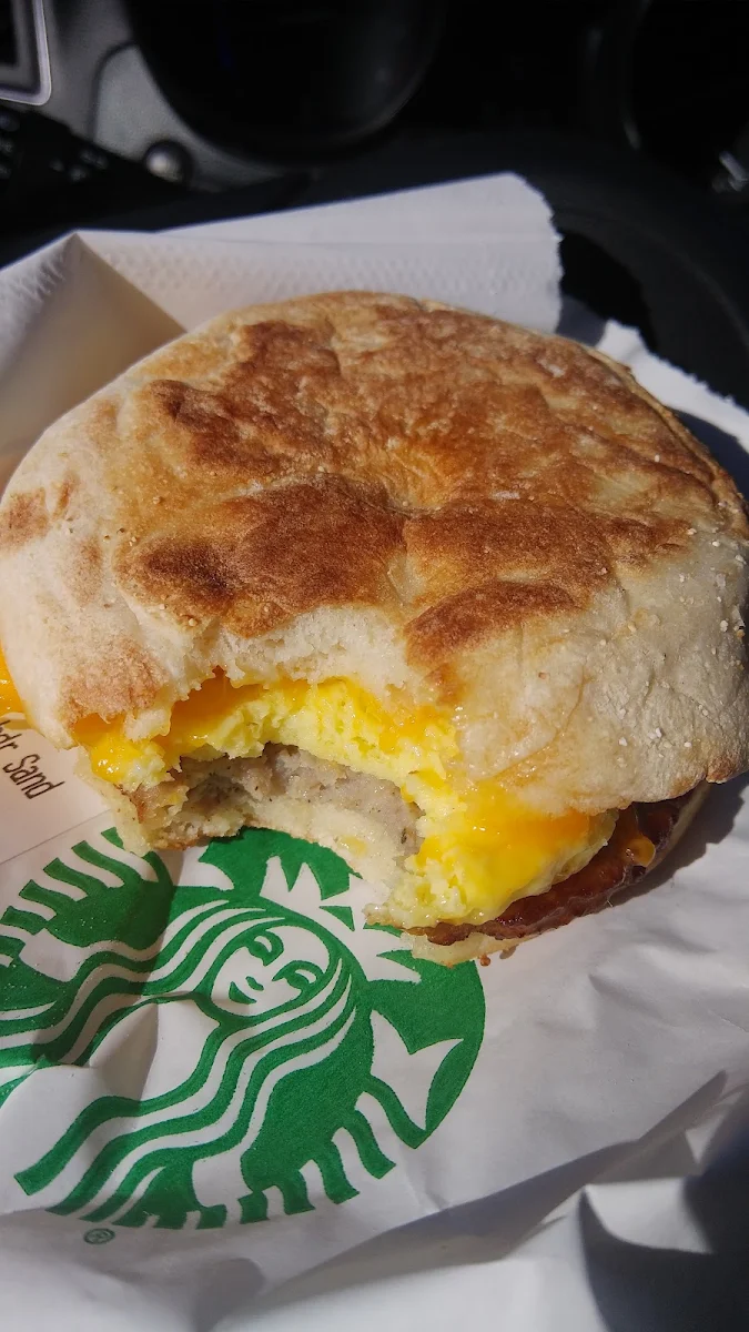 Sausage Egg and Cheddar Hot Breakfast