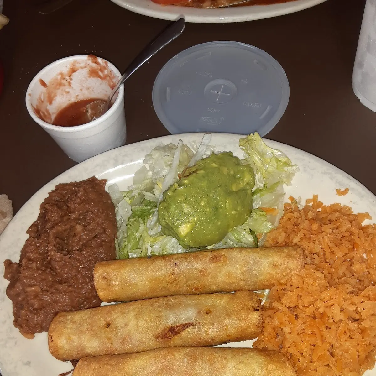 Chicken Taquitos with Rice Beans
