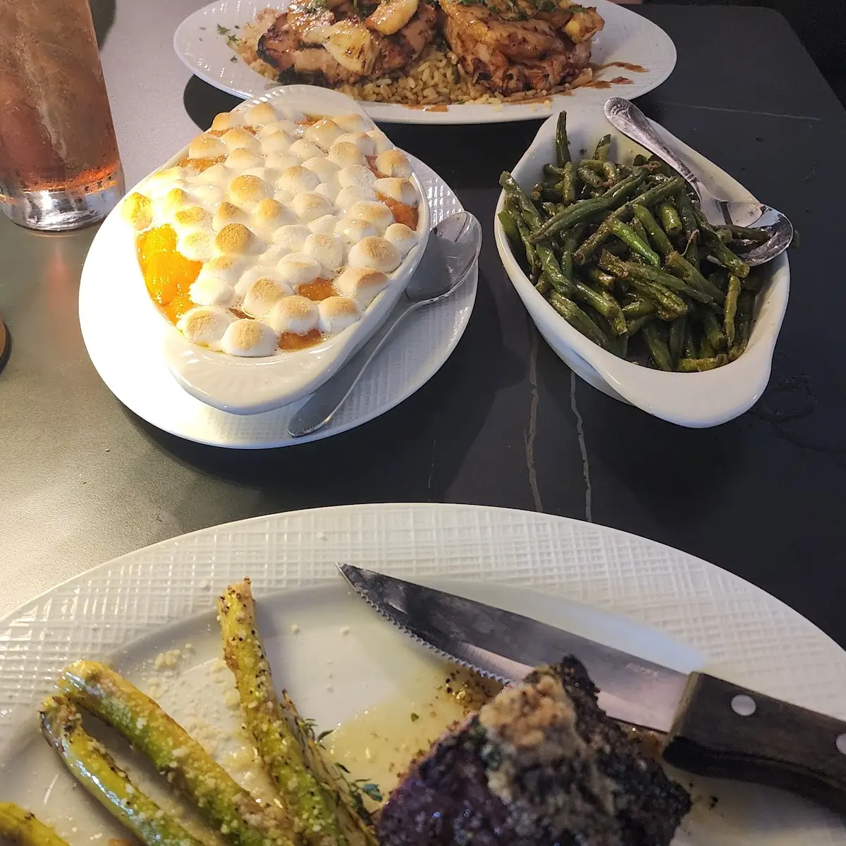 Green Beans and Mashed Sweet Potato