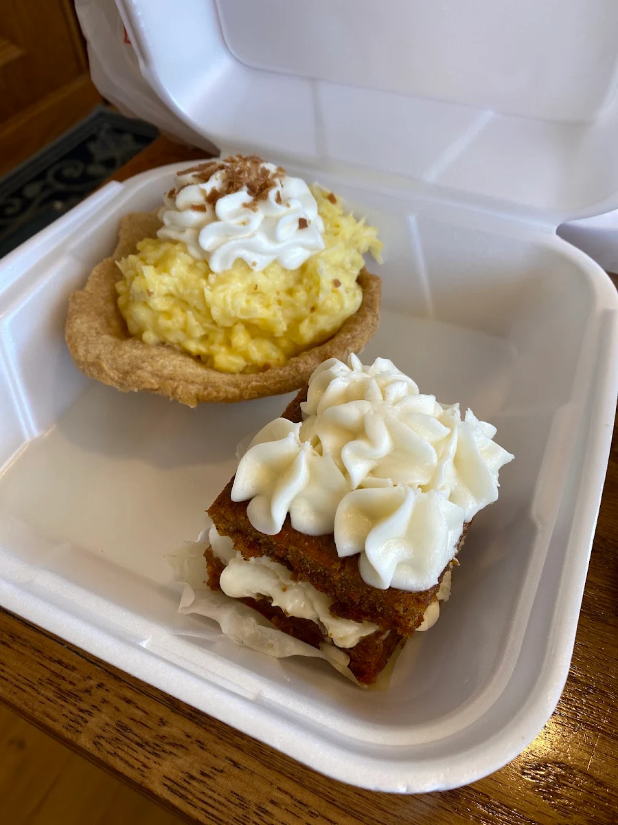 Coconut Cream Pie and Red Velvet Cake