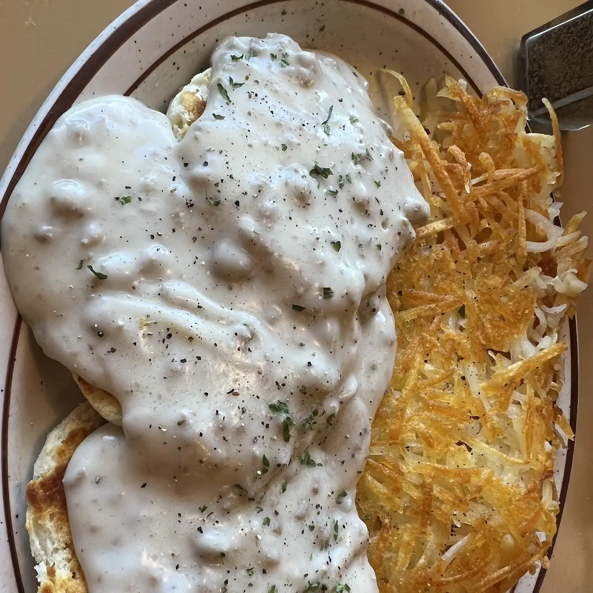 Sausage Gravy and Biscuits