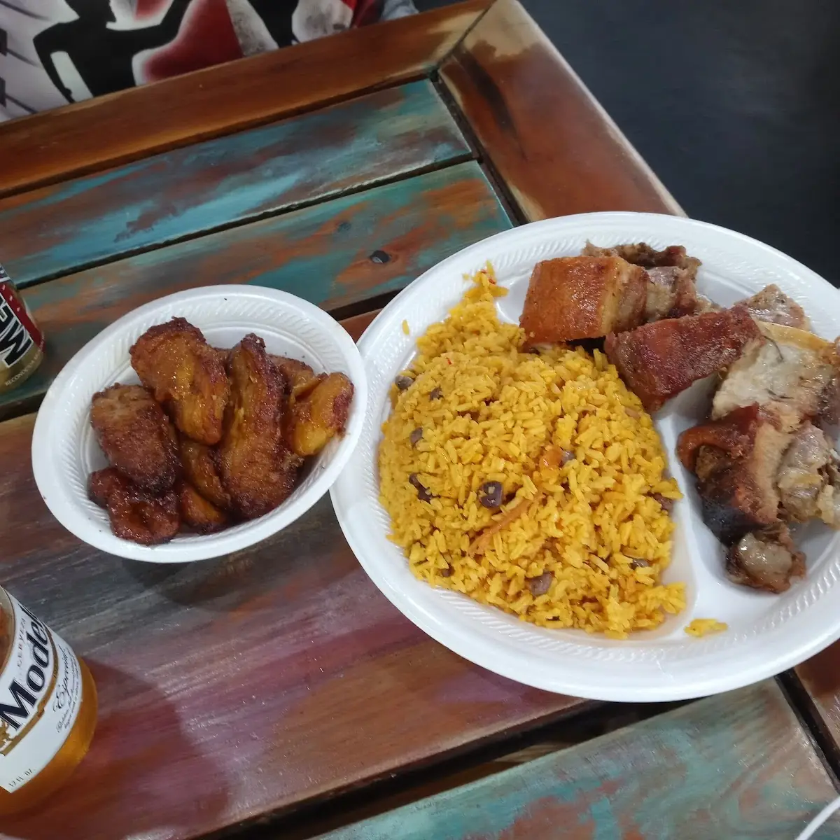 Pernil Is Pork with Yellow Rice