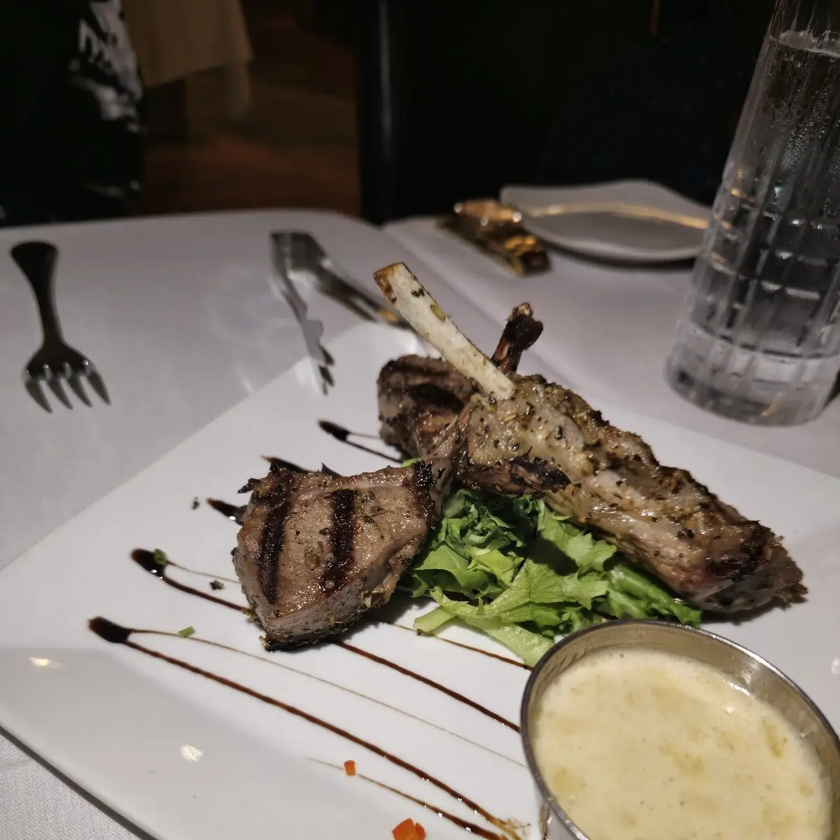 Grilled Lamb Chops with Sauce