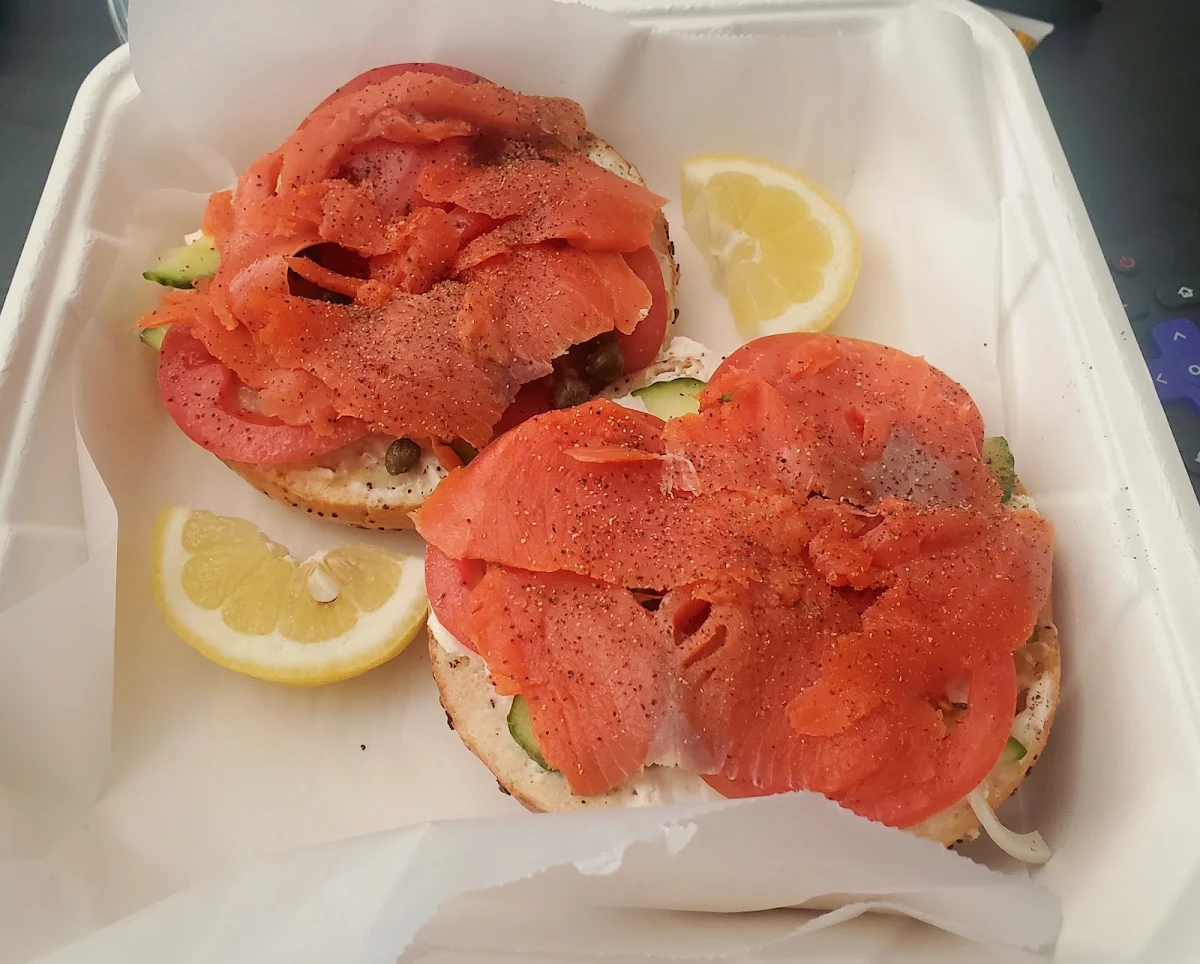 Salmon Bagel with Cream Cheese