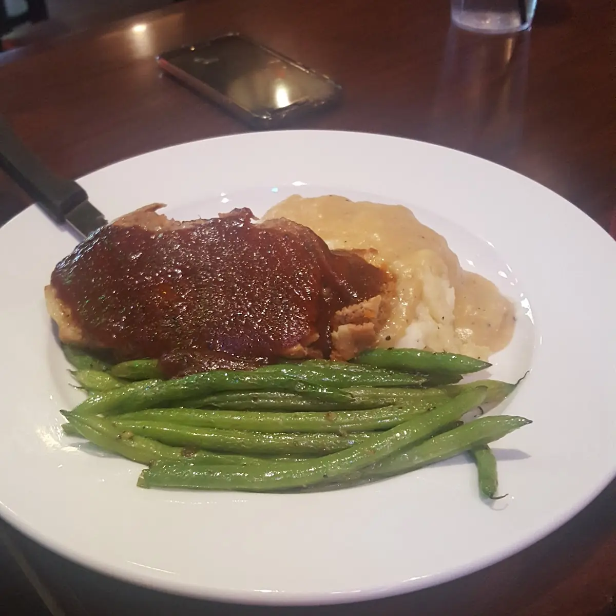 Mashed Potatoes and String Beans