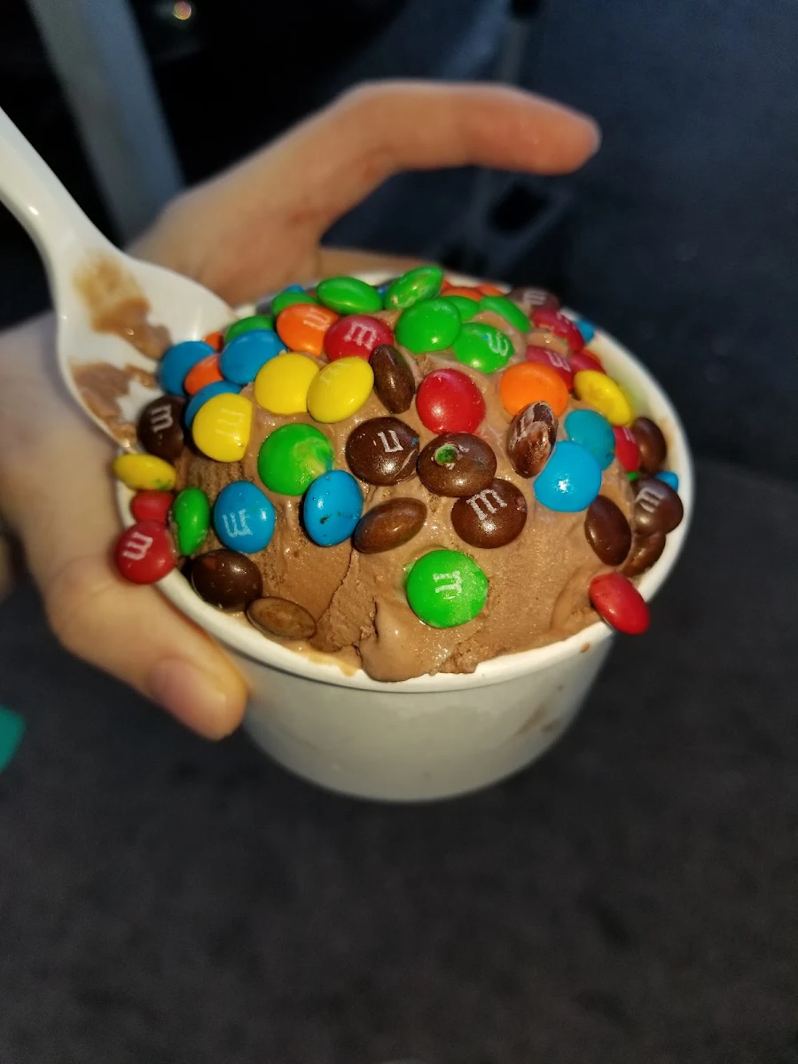 Chocolate Ice Cream with M&ms