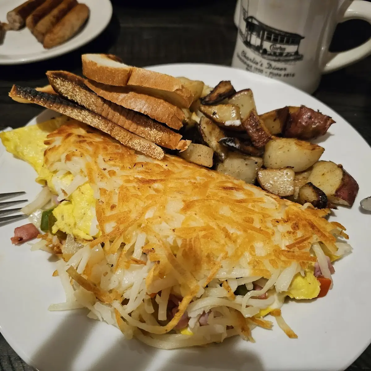 Hash Brown Wrapped Omelette