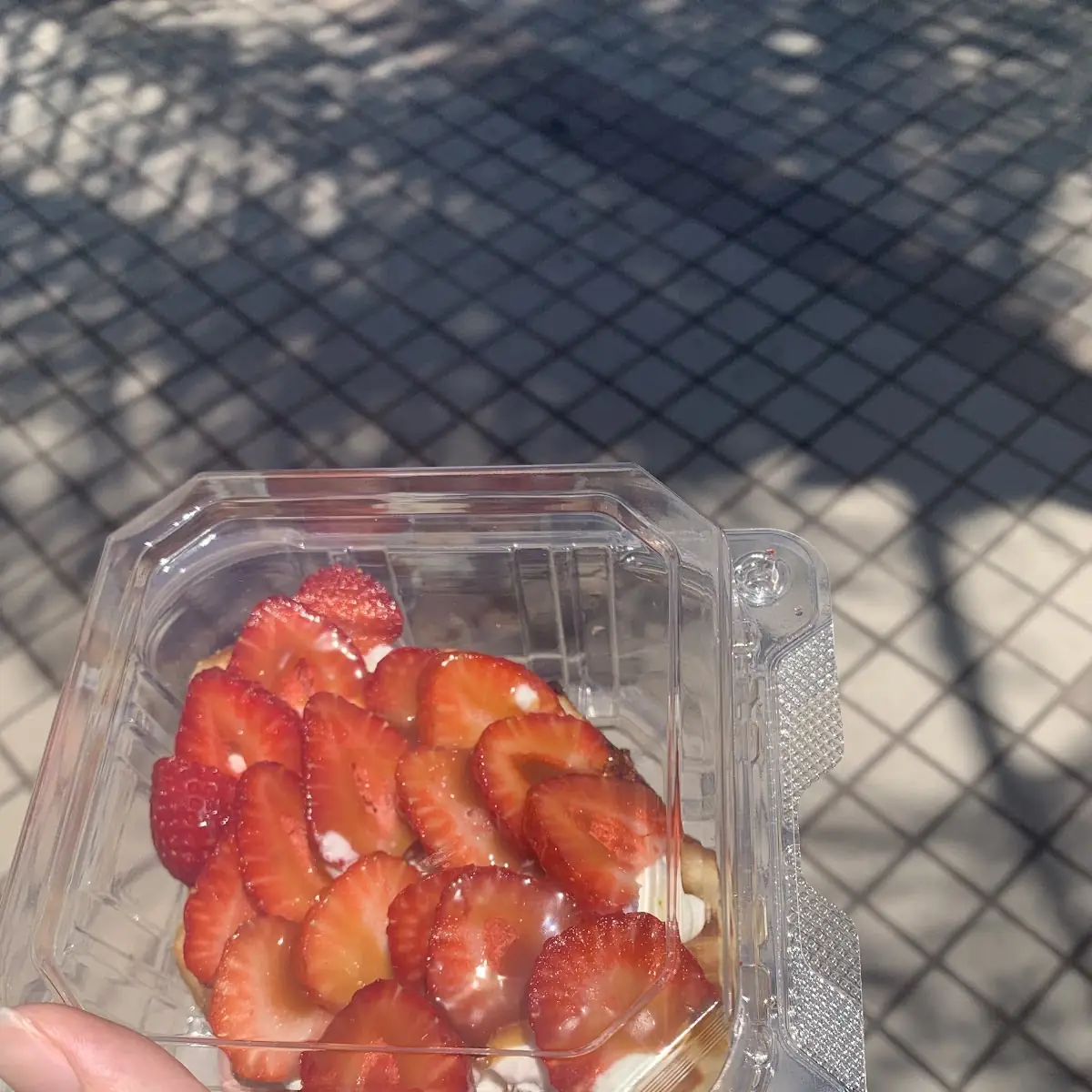 Vanilla Strawberry Croffle