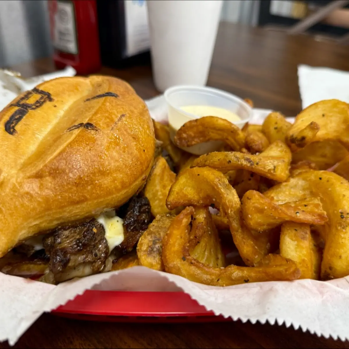 Philly Cheesesteak and Fries