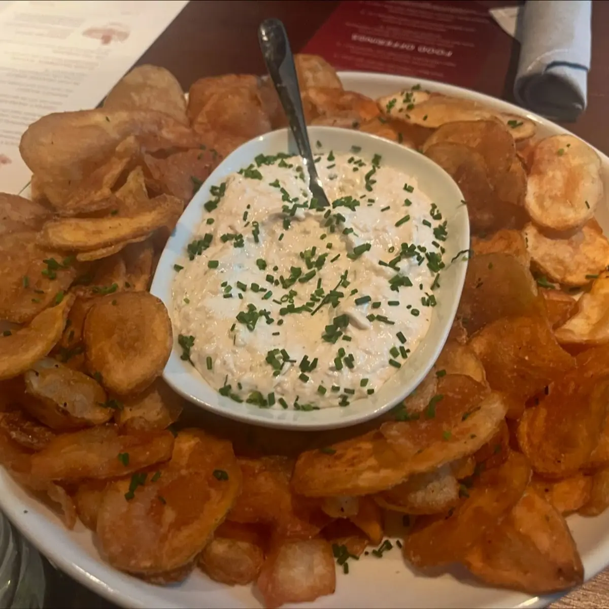 Potato Chips and Onion Dip