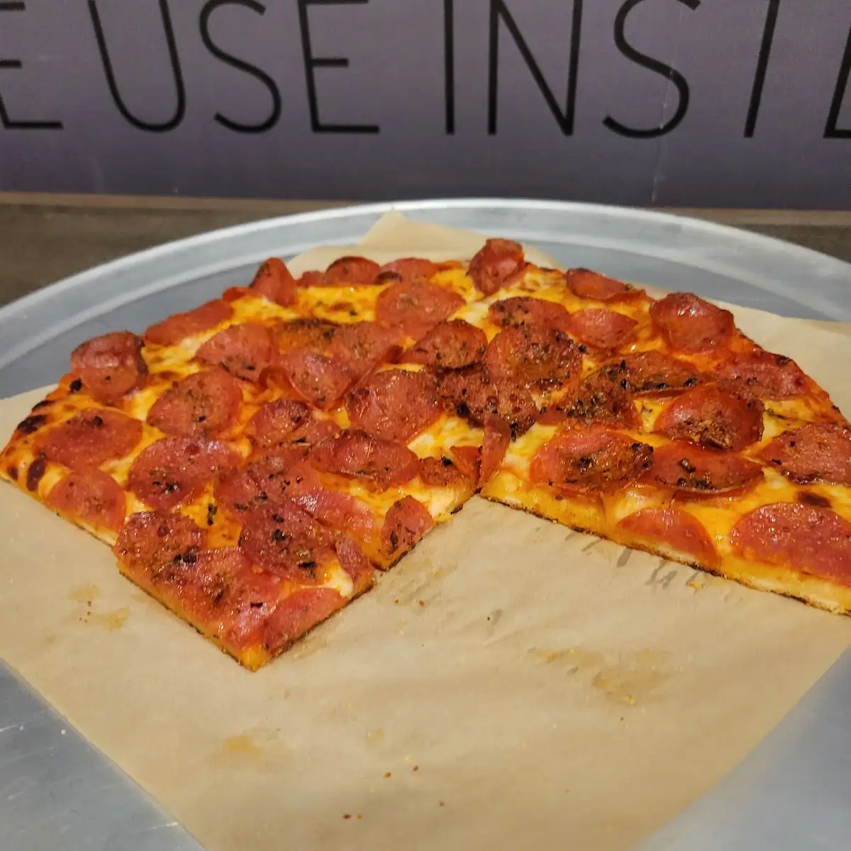 Thin Crust Pepperoni Pizza