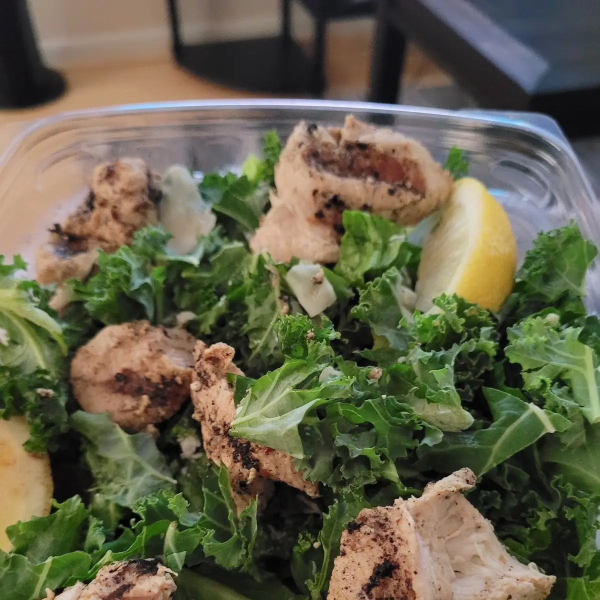 Lemon Kale Caesar Salad