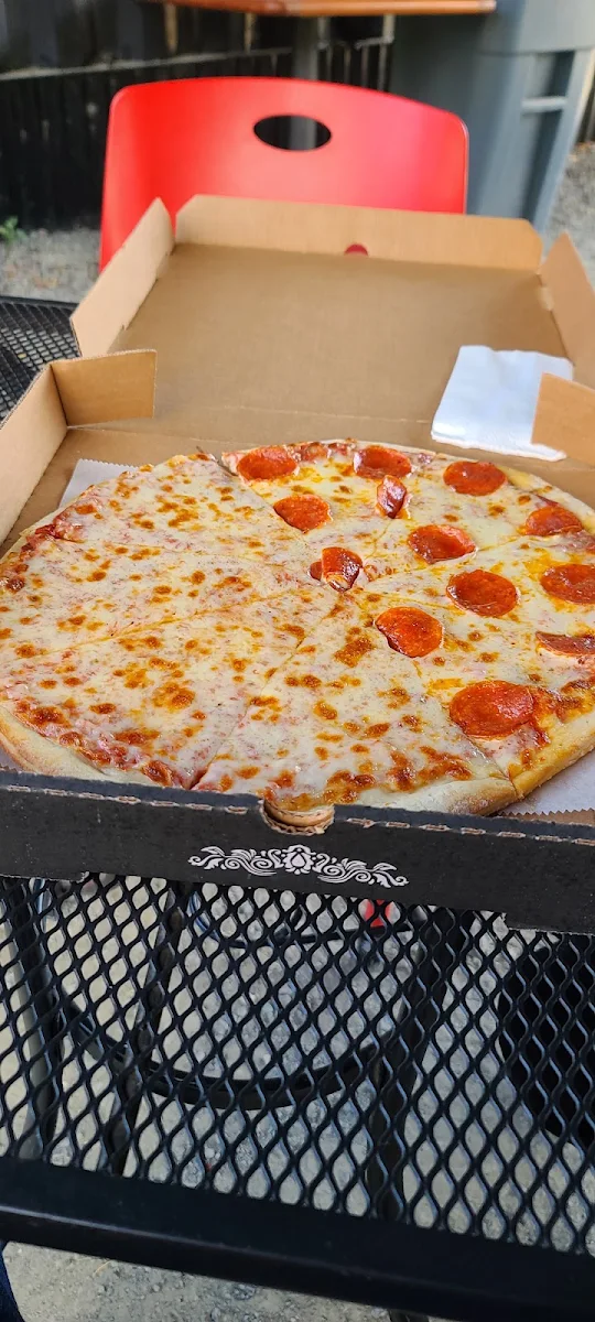 Half Cheese Half Pepperoni Pizza