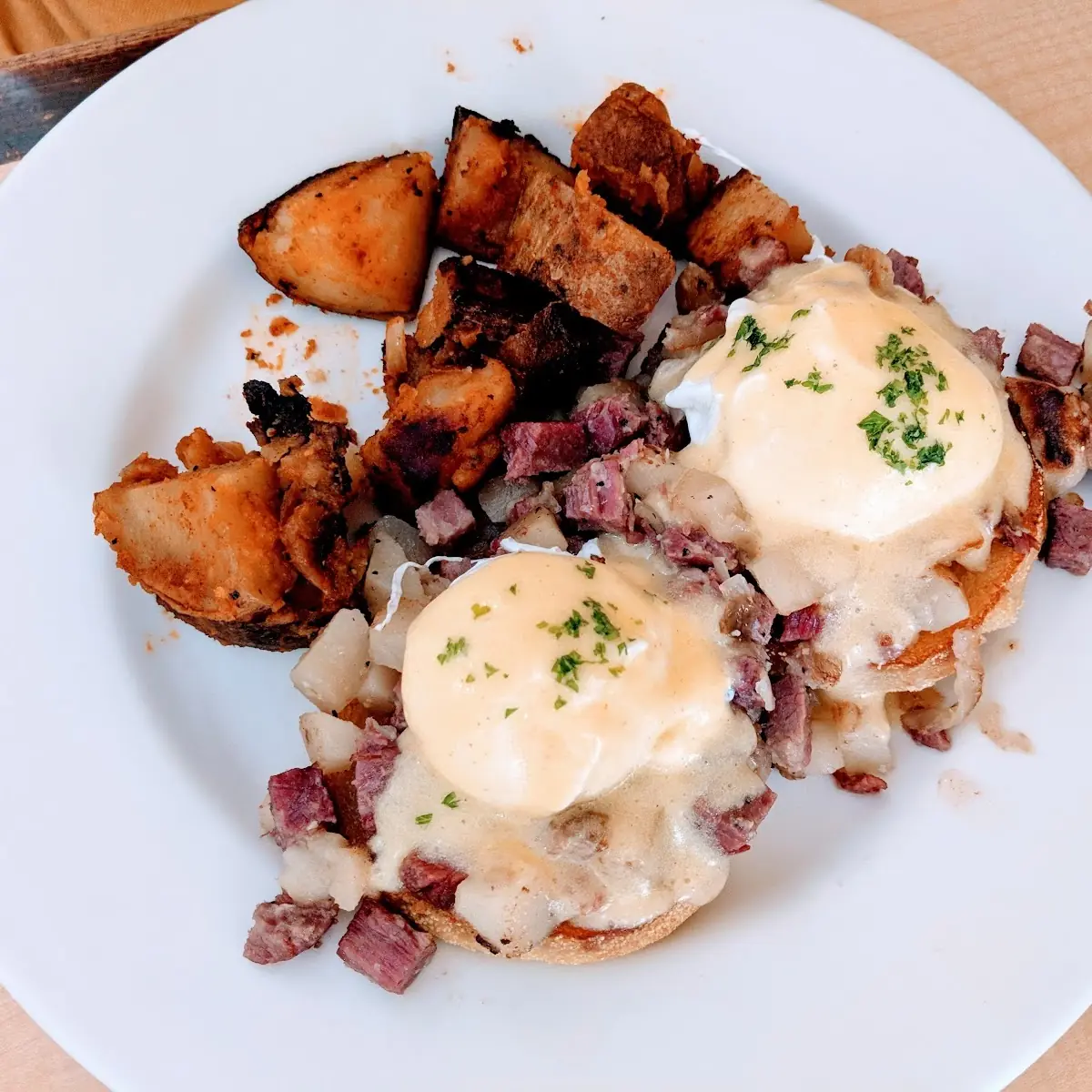 Corned Beef Hash Eggs Benedict