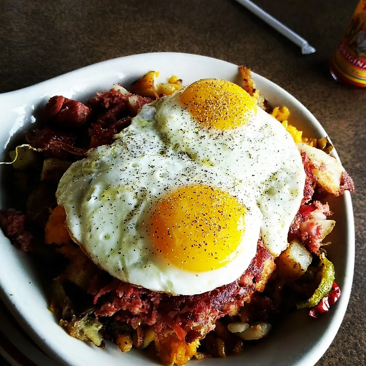 Homemade Corned Beef Hash & Eggs