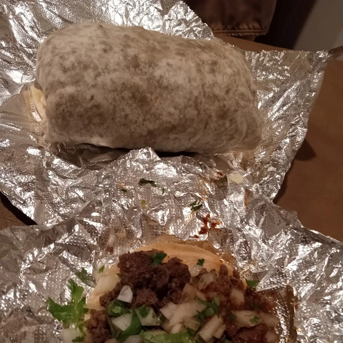 Came Asada Burrito and Taco