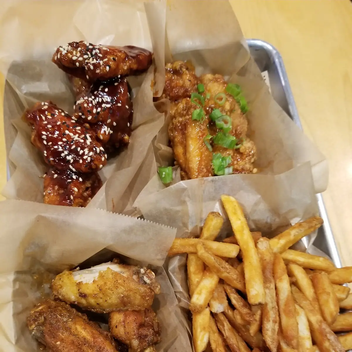 Chicken Wings and Fries