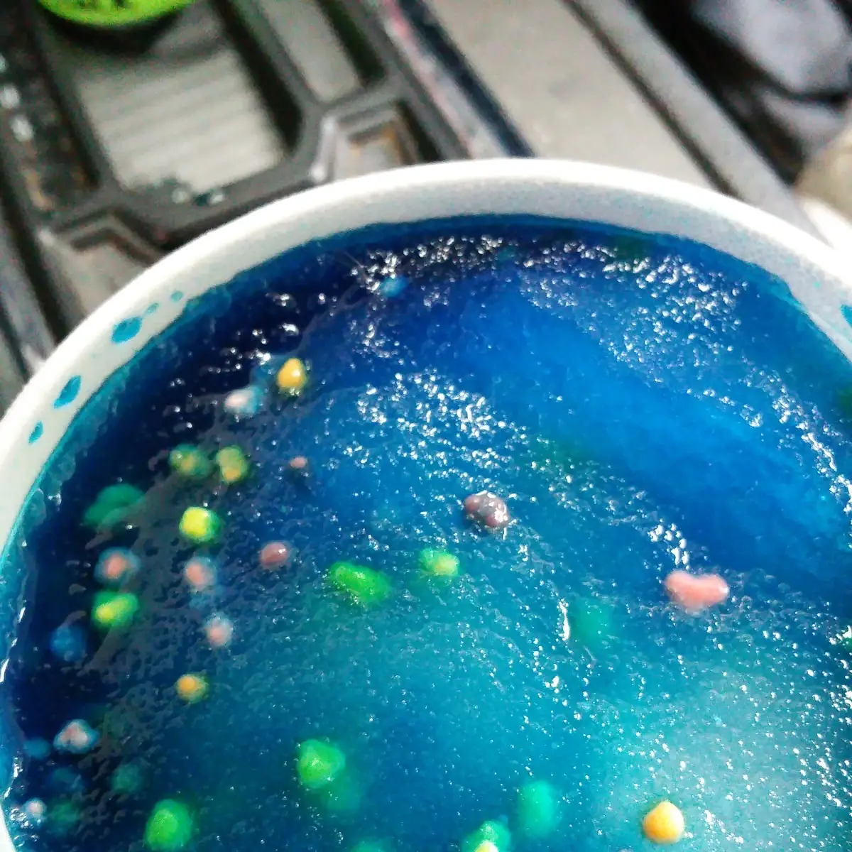 Blue Raspberry Slush with Rainbow Candy