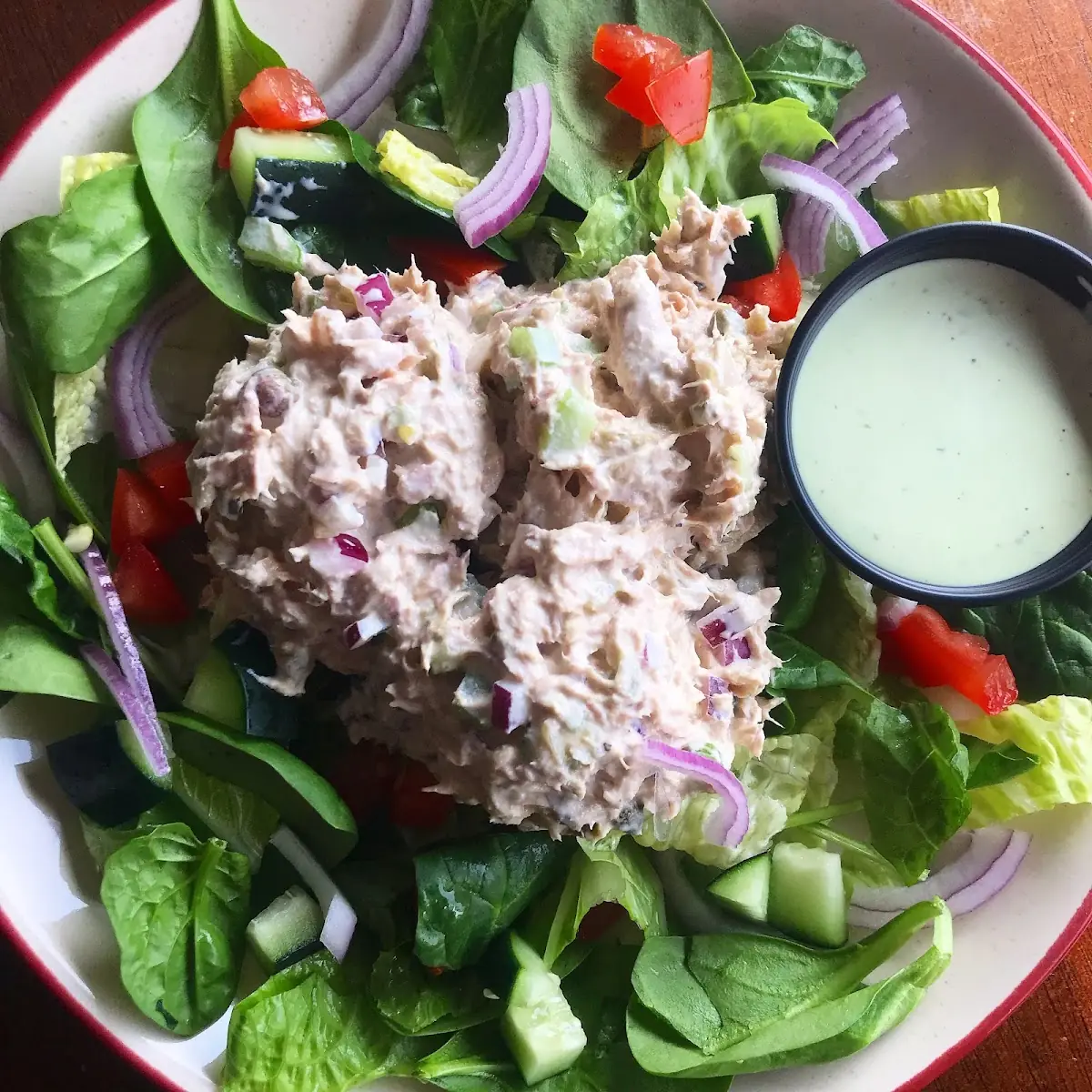 Chicken Salad on Greens