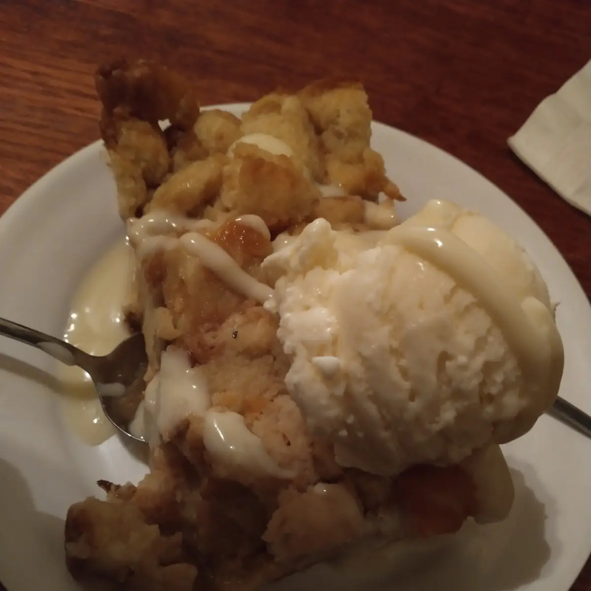 Bread Pudding and Irish Bourbon Sauce