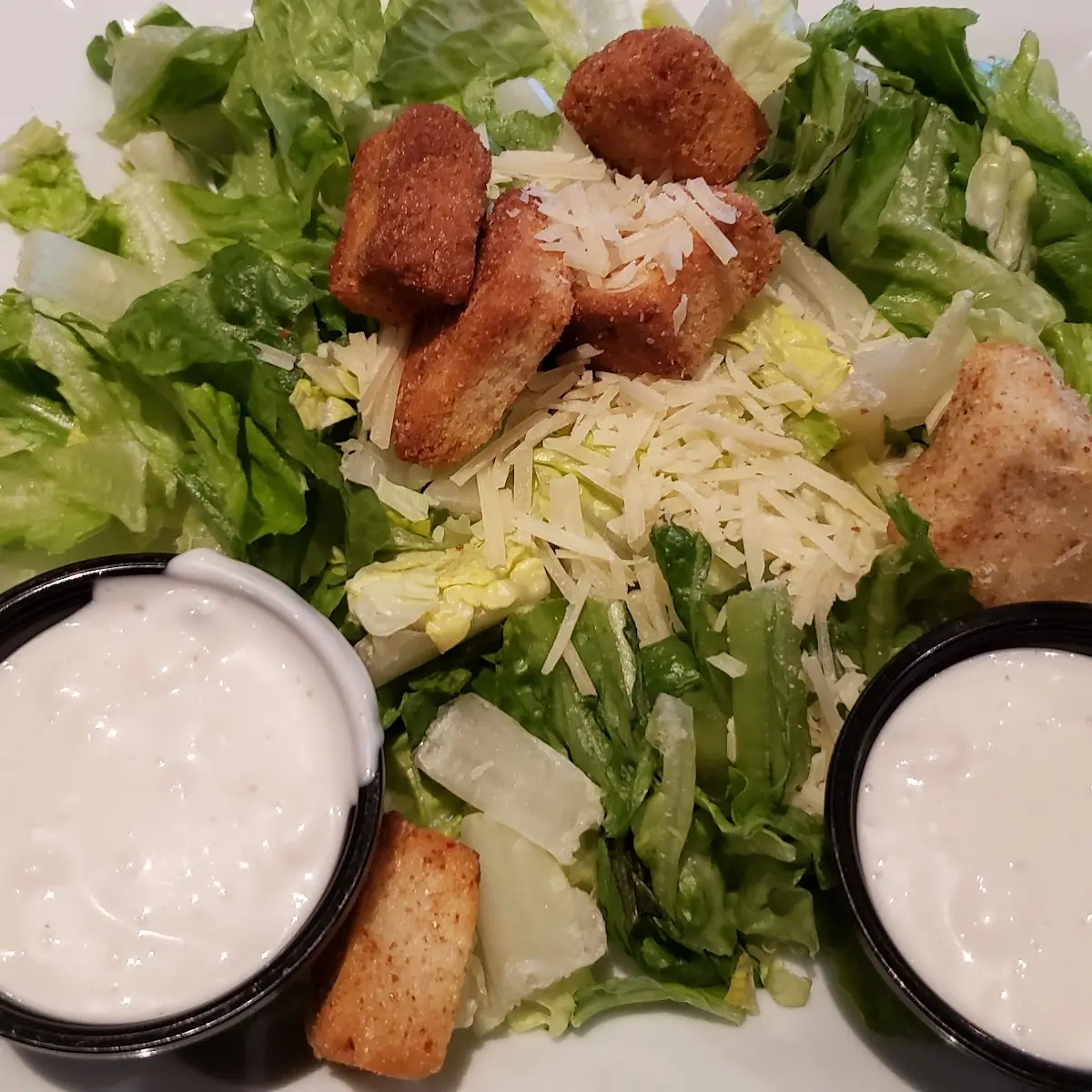 Cesaer Salad with Blue Cheese Dressing