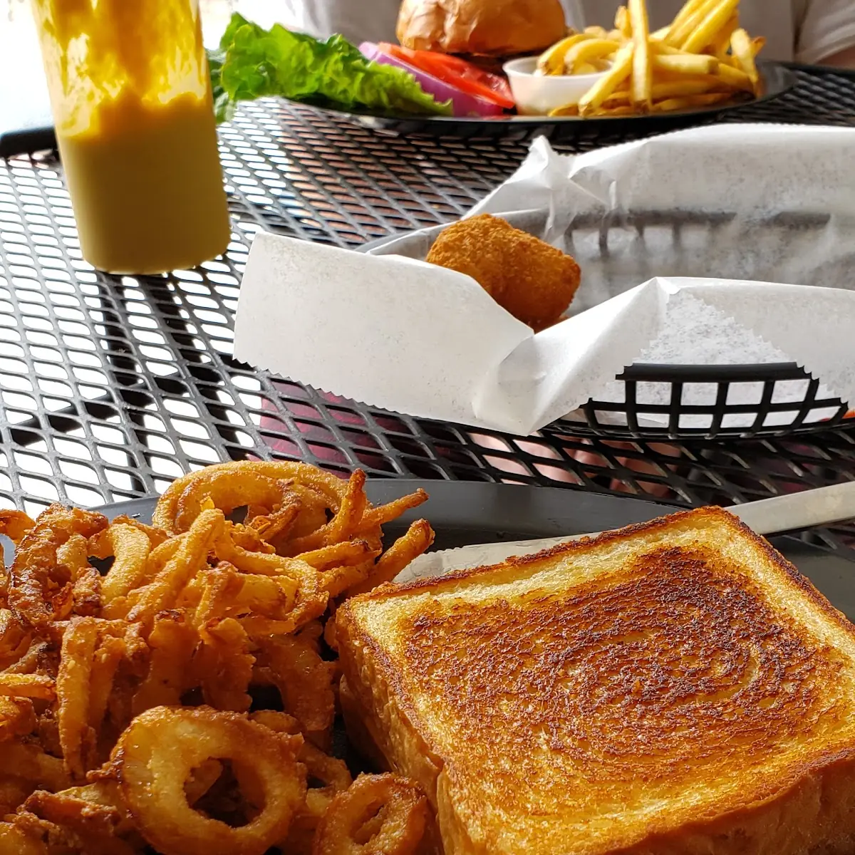 Grilled Cheese with Onion Rings