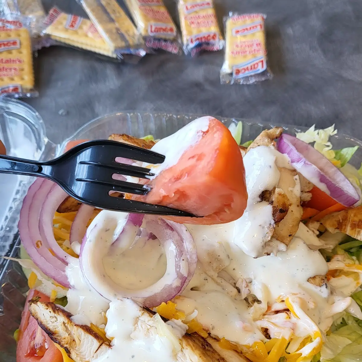 Grilled Chicken Salad w Homemade Ranch Dressing