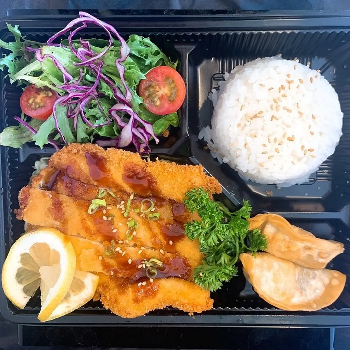 Now Serving Donkatsu and Chicken Katsu Bento