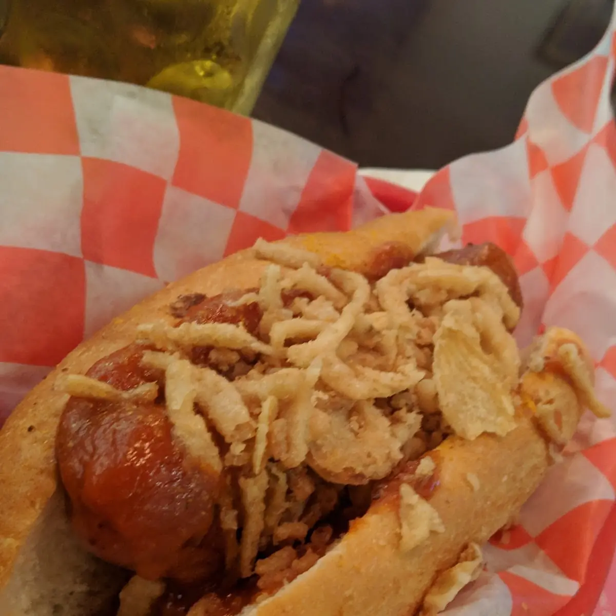 Brat and Pretzel with Beer Cheese