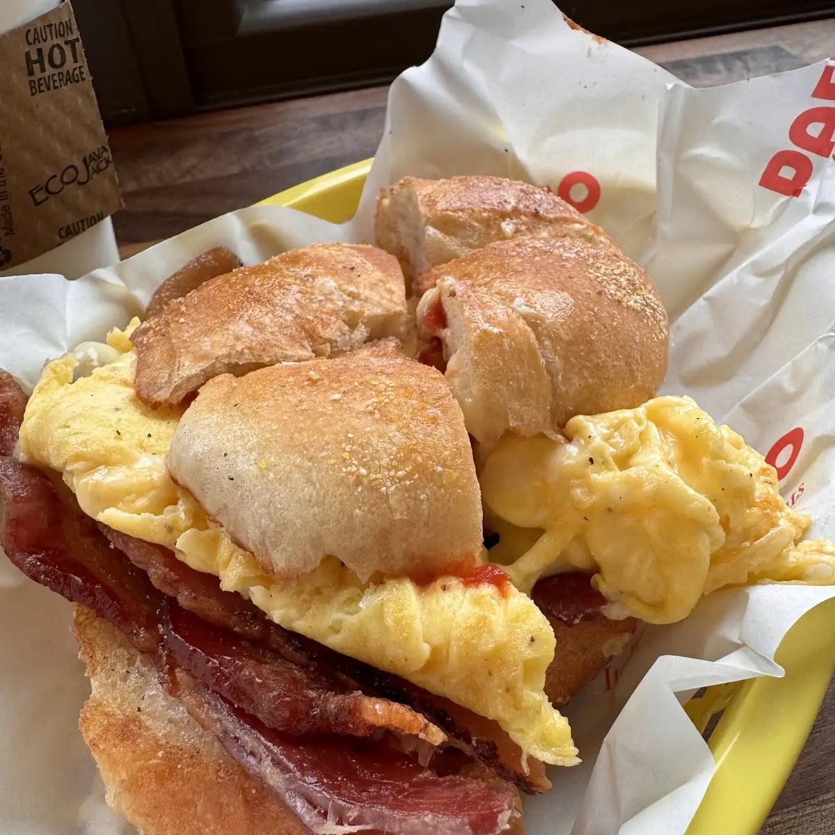 Bacon Egg and Cheese with Salt Pepper Ketchup