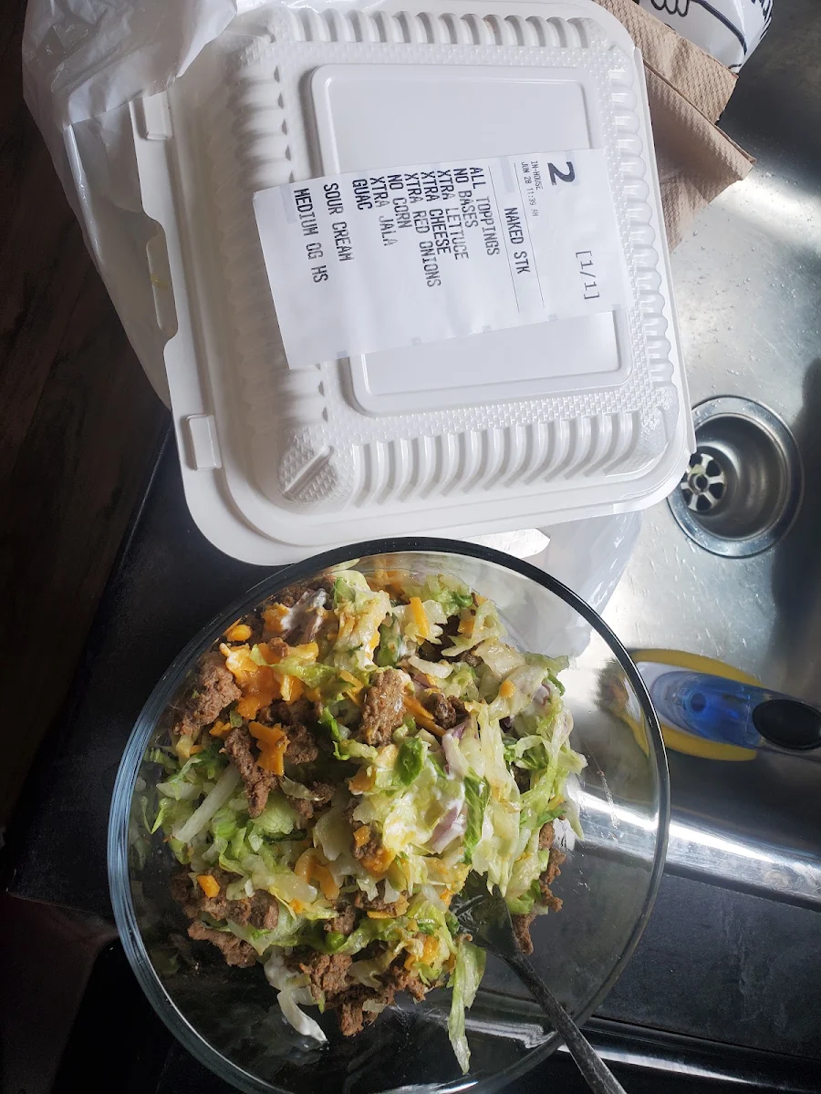 Who Would Go to Burrito Boys for Lettuce Onions Jalepenos and Sour Cream and Cheese Shame on You, Burrito Boyz