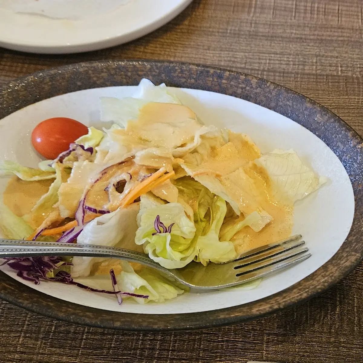 Salad and Onion Soup